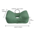 thumbnail image 3 of Blueek Corduroy Lumbar Support Pillow, Thickened Cushion for Office/Car/Home, Relieves Back Pain, High-Grade Cotton Filling Chair Pad(Green), 3 of 6