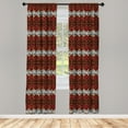 thumbnail image 3 of Ambesonne African Curtains, Wildlife Animal Skin, Pair of 28"x95", Brown and Red, 3 of 5