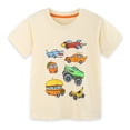 thumbnail image 5 of dmqupv Boys T Shirts Baby Boy Clothes T Shirt Toddler Boy Summer Cotton Short Sleeve Tops for Baby Boy Outfits Beige,2-3 Years, 5 of 7