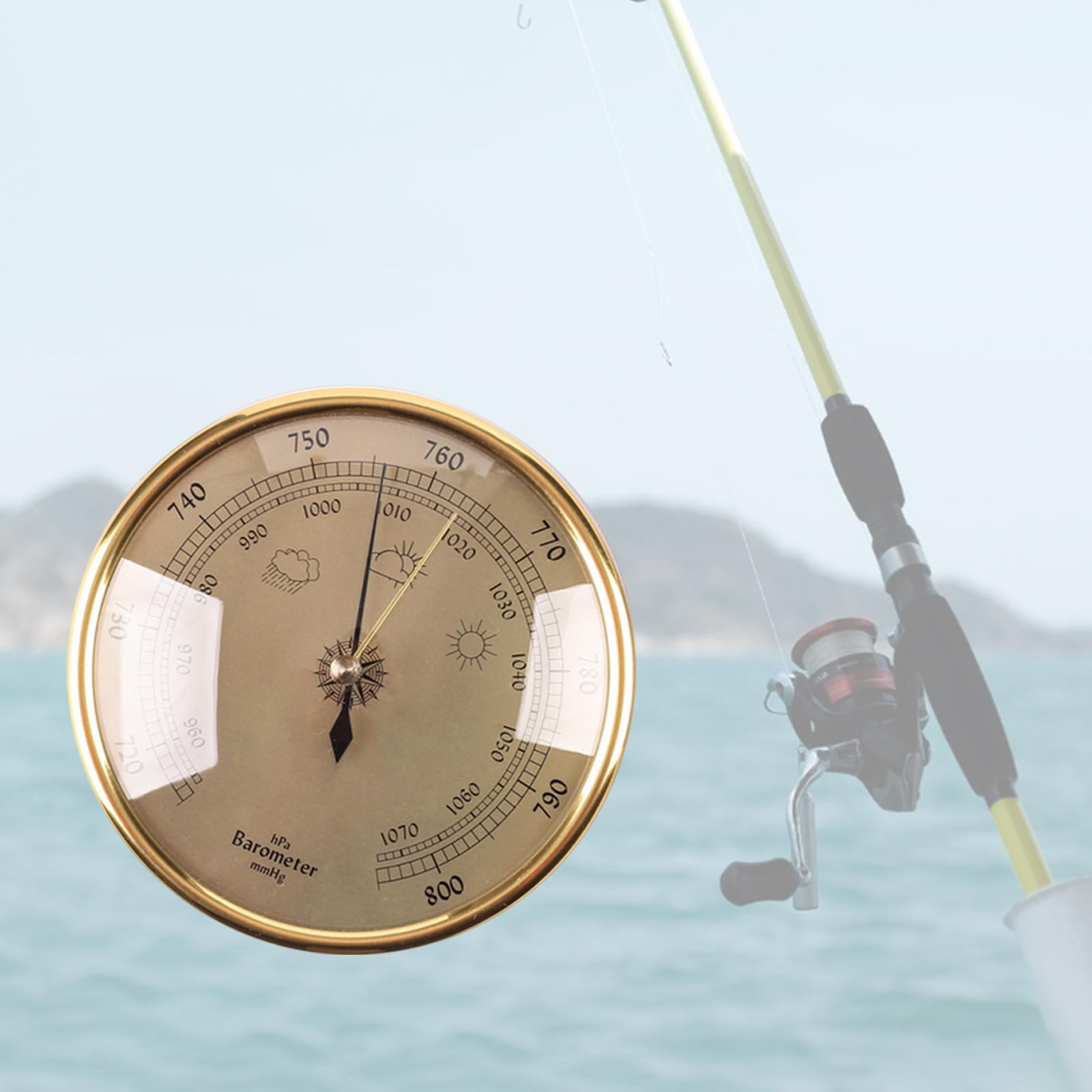 QccHieUs Barometer Air Pressure Tool 950~1070 Hpa Accessories for Offices Boat Hotels Gold Face