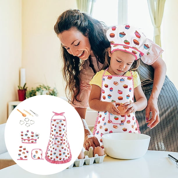 Ganfancp Niños de Cocina y Hornear Set de Disfraces de Cocina Pretend Role Play Kit Delantal Sombrero Liquidación 1X Casa de Juegos Infantil Juego de Cocina
