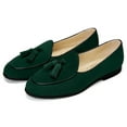 thumbnail image 6 of Journey West Suede Tassel Loafer For Women Slip-on Belgian Penny Loafers Shoes For Women Green US 7.5, 6 of 6