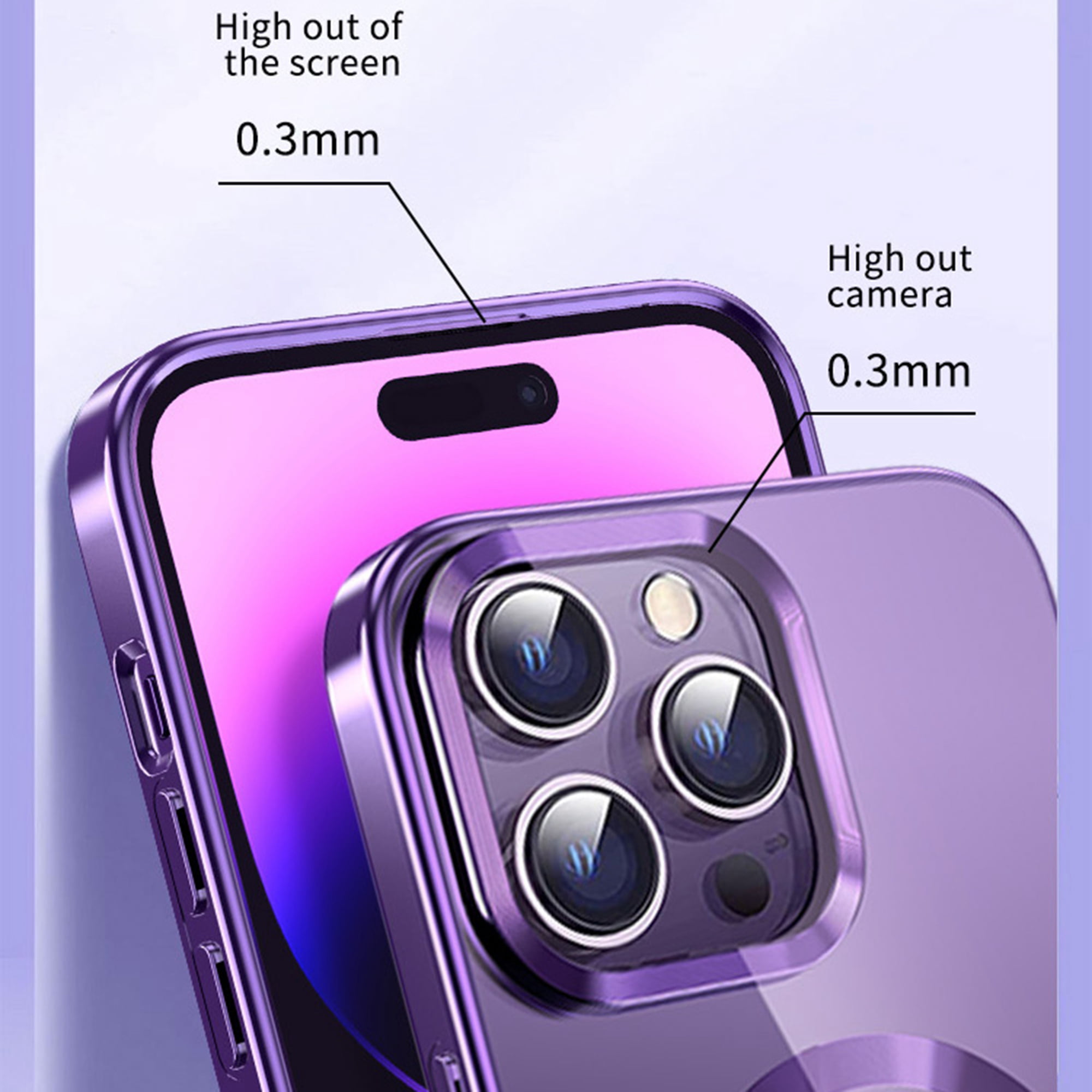 Dteck Magnetic Case for iPhone 13 Pro Case, Compatible with MagSafe, Plating Luxury Cover for Women Men Clear Shockproof Protective Case for iPhone 13