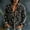 Black#2, variant on Men's Floral Print Long Sleeve Button-Up Shirt Turndown Collar Botanical Pattern Relaxed Fit Casual Vacation Party Daily Wear Breathable Top