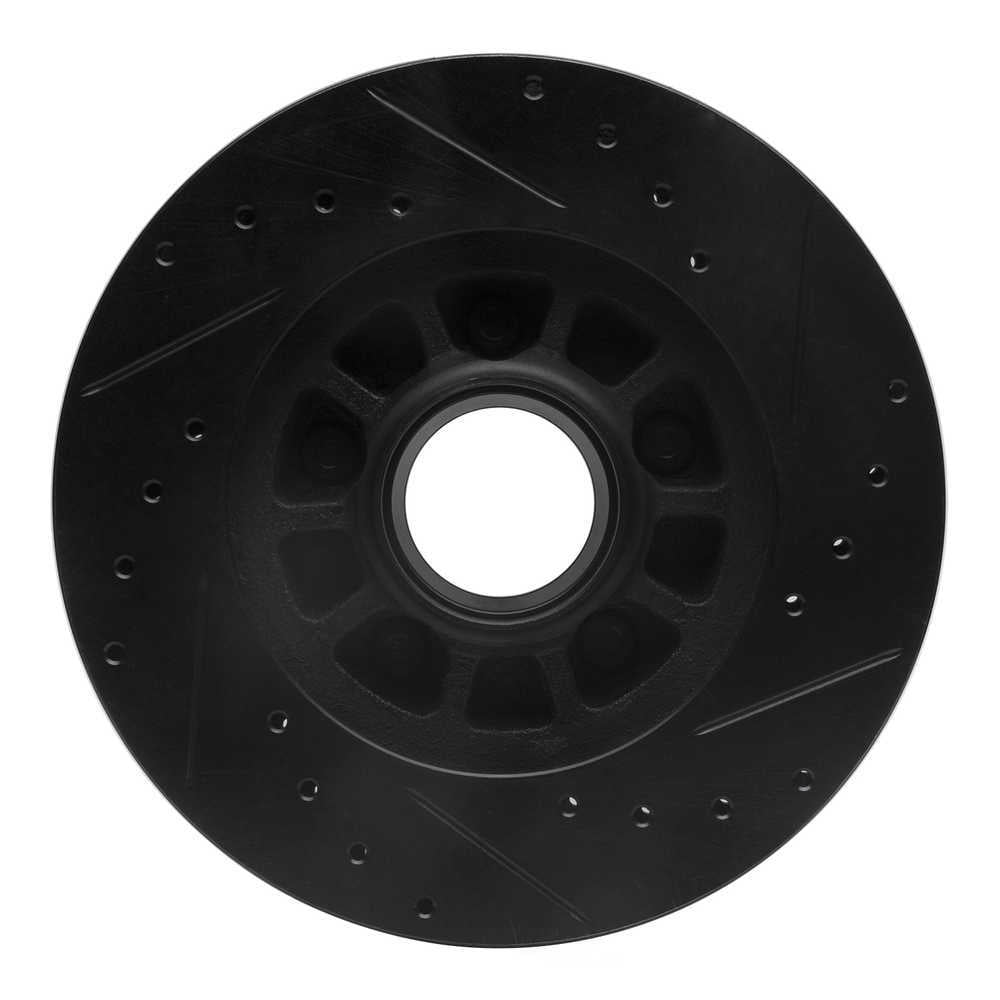 Dynamic Friction Company 633-54111L DFC Brake Rotor - Drilled And Slotted - Black
