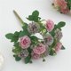thumbnail image 4 of Flores artificiales de seda falsa, simulación de pintura al óleo de 10 cabezas, Crisantemo y Hortensia, Púrpura, 4 of 4