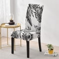thumbnail image 5 of Dining Room Chair Covers Set of 6, Stretch Parsons Chair Slipcovers Removable Washable Spandex Printed Chair Seat Protector Cover for Hotel, Office, Ceremony, Banquet, Wedding Party (Palm Leaves), 5 of 6