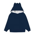 thumbnail image 4 of YunPes Girls Casual Bear Ear Hoodies Winter Warm Pullover Comfy Fleece Sweatshirts Long Sleeve Trendy 2025 Tops with Pockets, 4 of 4