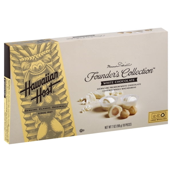 Hawaiian Host White Chocolate covered Macadamias, 7 Oz.