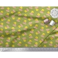 thumbnail image 3 of Soimoi polyester Crepe Fabric Cup,Plate & Chick Cartoon Printed Craft Fabric by the Yard 42 Inch Wide, 3 of 3