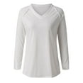 thumbnail image 3 of KIHOUT Women's Loose Long Sleeve Blouse V-Neck Casual Pullover Tops Blouses, 3 of 4