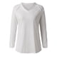 thumbnail image 3 of Blusa holgada de manga larga KIHOUT para mujer, cuello en V, estilo informal, tipo jersey, 3 of 4