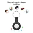 thumbnail image 1 of Funda de silicona para llavero para Apple Airtags Locator Tracker (negro), 1 of 5