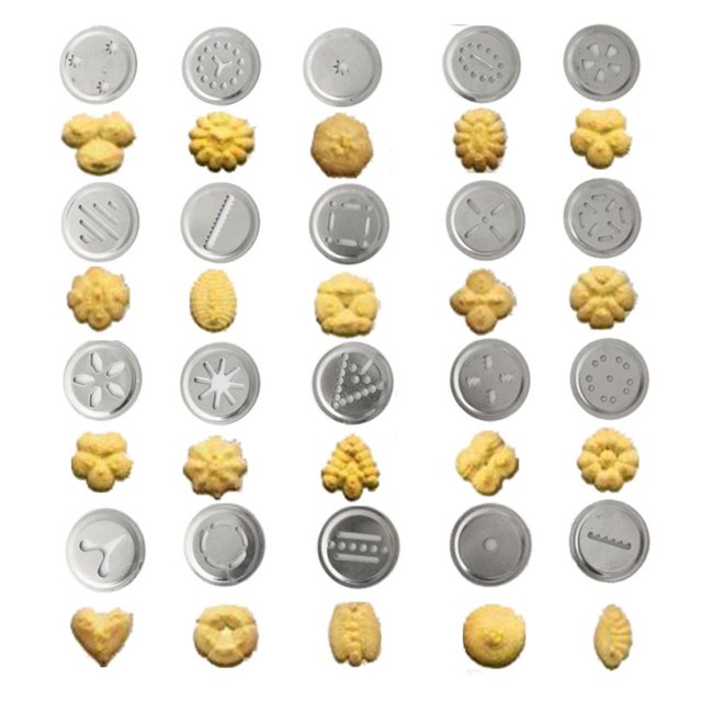 Cookies Press Set Baking Tools Manual Cookie Biscuits Press Machine and 4 Nozzles 20 Cookie Molds
