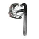 thumbnail image 3 of Casco unisex para adultos con rampa degradada, cola de caballo, peluca rizada para motocicleta Negro Gris claro, 3 of 9