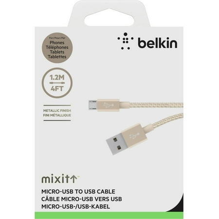 Belkin Mixit Metallic Gold 4ft Micro Cable