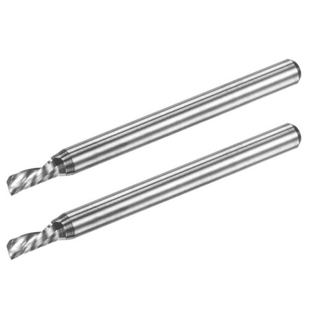 

Uxcell 1/8 Shank 2.5mm x 6mm Carbide 1-Flute Left Hand End Mill CNC Router Bit 2 Pack