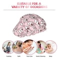 thumbnail image 7 of Yiaed Cute Rabbit Print Reusable Shower Cap & Bath Cap & Lined, Oversized Waterproof Shower Caps Designed for all Hair Lengths, 7 of 7