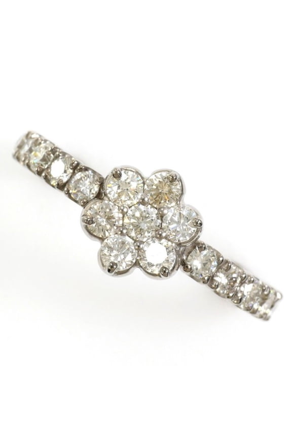 Pre-Owned 18K (18-karat white gold) ring with a 0.83 carat diamond. Total weight approximately...
