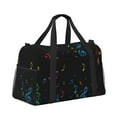 thumbnail image 2 of Disketp Color Musical Notes Bolsa de Viaje Tipo Duffle, Bolso de Mano para Fin de Semana para Mujer, Bolsa de Gimnasio Ligera para Hombre, Esencial para Viajes, 2 of 7