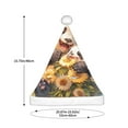 thumbnail image 3 of KLL Christmas Hats for Adults Plush Cute Panda Sunflower Print Santa Hat Xmas Fluffy Santa Claus Hat for Women Men, 3 of 6