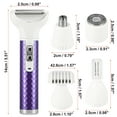 thumbnail image 2 of Unique Bargains 5 in 1 Electric Razor Shaver Rechargeable Hair Trimmer Cordless Purple, 2 of 7