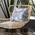 thumbnail image 2 of Boho Mandala Plant Throw Pillow with Removable Cover in White Yellow Blue Red 18x18, 2 of 5