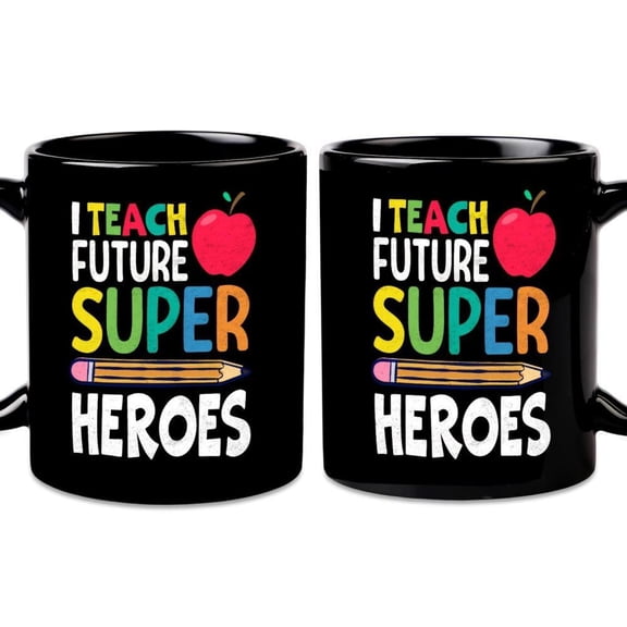 1pc Teacher Appreciation Mug I Teach Future Coffee Cup with Graphic Black Classroom Cup Educators Birthday Back to School Teacher S Day Gifts Motivati