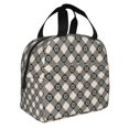 thumbnail image 2 of Vsdgher Daisy Plaid Black Lunch Bag, Lunch Box for Women Adult Men, Lunch Tote Insulated Cooler Lunch Container for Work/Office/Picnic/Travel, 2 of 8