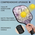 thumbnail image 2 of Pickleball Paddles Set Of 2, Fiberglass Surface, Vintage Floral & Butterfly, 4 Balls & Bag, 2 of 5