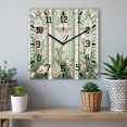thumbnail image 6 of Butterfly Flowers Wooden Wall Clock Silent Non Ticking, Vintage Stained Glass Green Spring Square Wall Clocks Battery Operated, Decor Clock for Home Office, Living Room, Kitchen, 10 Inch, 6 of 9