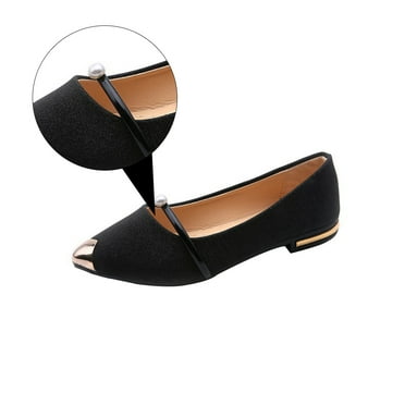 HOMEMAXS 1 Pair Pearl Pointy Flat Summer Woman Pumps Wear Resistant Single Shoes