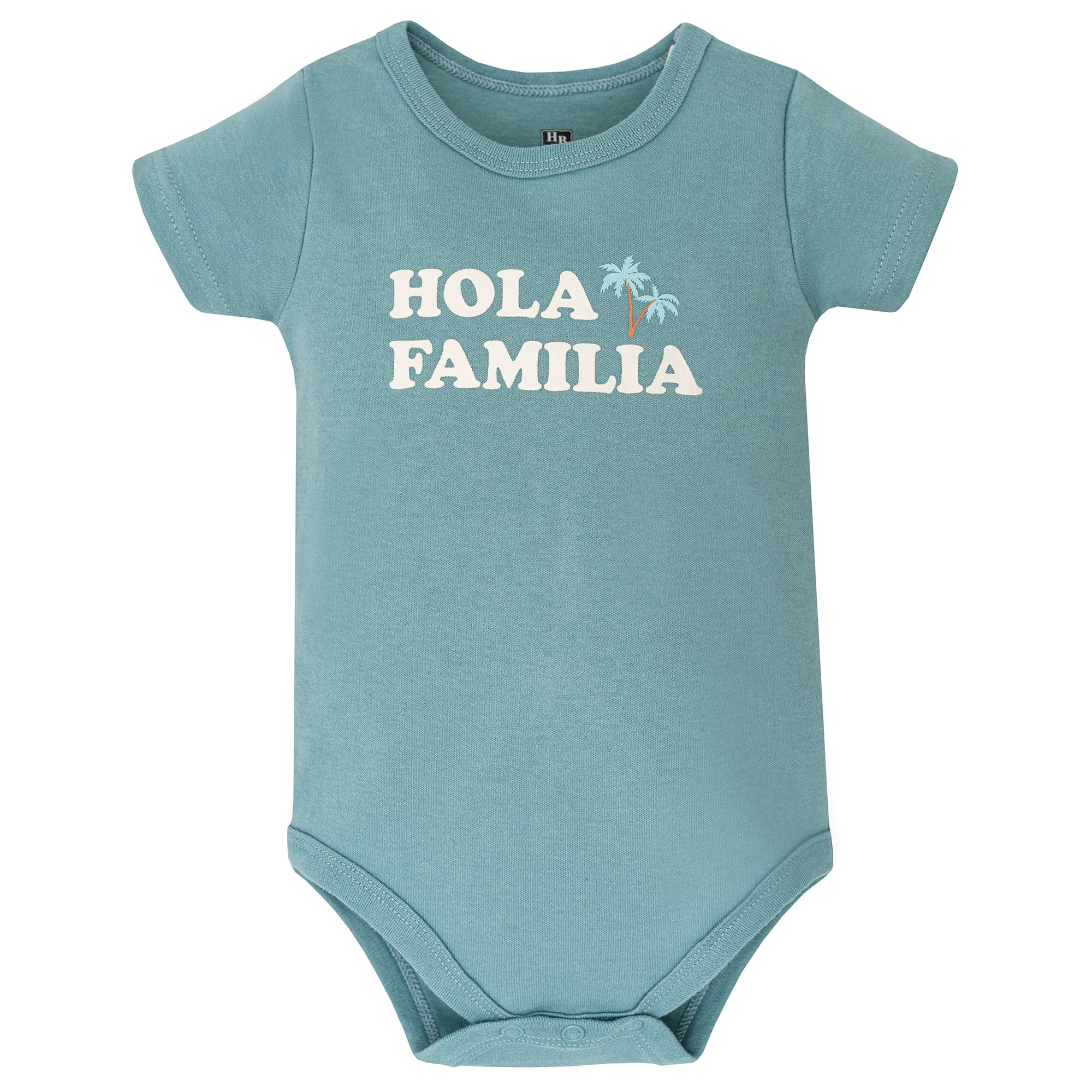 Hudson Baby Boy Cotton Bodysuit, Shorts and Shoe Set, Hola Familia, 6-9 Months