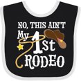 thumbnail image 3 of Inktastic No, This Ain't My 1st Rodeo Cowboy Hat and Lasso Boys or Girls Baby Bib, 3 of 4
