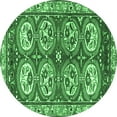 thumbnail image 1 of Ahgly Company Indoor Round Persian Emerald Green Traditional Area Rugs, 4' Round, 1 of 4