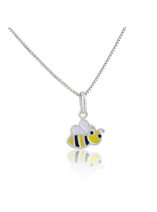 Bee Necklaces for Women Sterling Silver with CZ Honey Jewelry Honeycom–  romanticwork