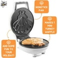 CucinaPro Waffle Wow! Waffle Maker Mini Thanksgiving Turkey