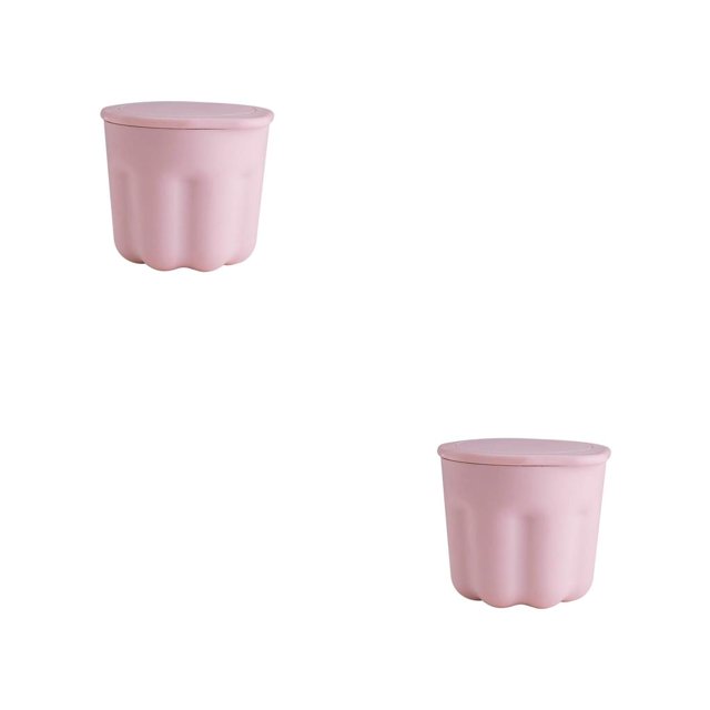 Qarigey Tazón de limpieza de brochas multifuncional 3 en 1 para mujer, brochas de maquillaje, soporte portátil, organizador de estantes, Rosado 2piezas