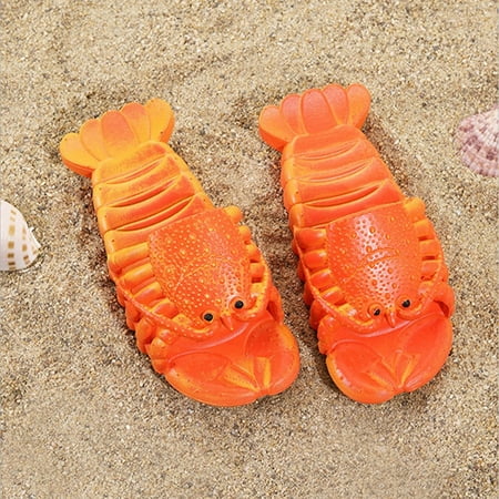 

Ruidigrace Summer Cute Children Slippers Lobster Shape Creative Breathable Open Toe Beach Shoes
