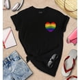 thumbnail image 3 of S4E Women's Gay Rainbow Heart LGBTQ Pride T-Shirt XX-Large Black, 3 of 4