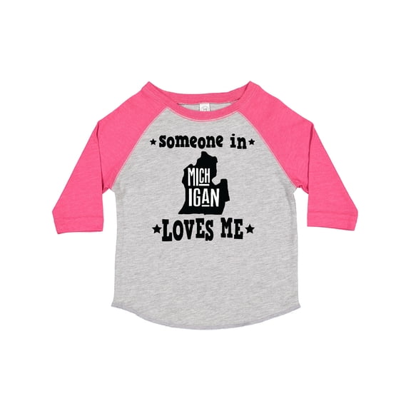 Inktastic Michigan Travel Gift Someone Loves Me Boys or Girls Toddler T-Shirt