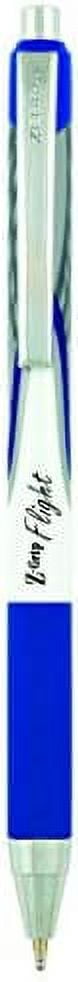 Zebra Pen Z-Grip Flight Retractable Ballpoint Pen, Bold Point, 1.2mm, Blue Ink, 12-Count