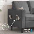 Mjkone Convertible Sectional Sofa Couch with Storage Ottoman, 4 Pcs Couch Set with Storage Pockets, Sectional Couches for Living Room, 3-Seater +Ottoman +1-Loveseat +1-Seater (Dark Grey)