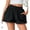 Black, variant on Womens Summer Shorts Elastic High Waist Ruched Bubble Shorts Loose Solid Beach Casual Vacation Shorts, S
