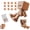 1, variant on Shaking Wooden Man Figurine, Handmade Shaking Feet Wooden Car Dashboard Decorations with 12 PCS Magnetic Expressions, Creative Wood Desktop Decor,Wood Figure for Car,Office,1