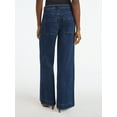 thumbnail image 4 of Scoop Women’s Pleated Wide Leg Jeans, Sizes 0-18, 4 of 6
