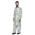 thumbnail image 2 of Atasi Kurta Pathani Classique à Col pour Garçons Chemise en Rayonne à Poche avant, 2 of 5