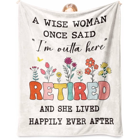 Retirement Gift for Woman 2026, Soft Flannel Retirement Blankets for Women, Best Retired Gifts for Women, Funny Retirement Gifts for Teacher Coworker Friend Nurse Boss Famale