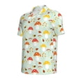 thumbnail image 4 of Wukai Mushroom Bee Men’s Polo Shirts,Quick-Dry Athletic Shirt,Classic Fit Shirts-Small, 4 of 8