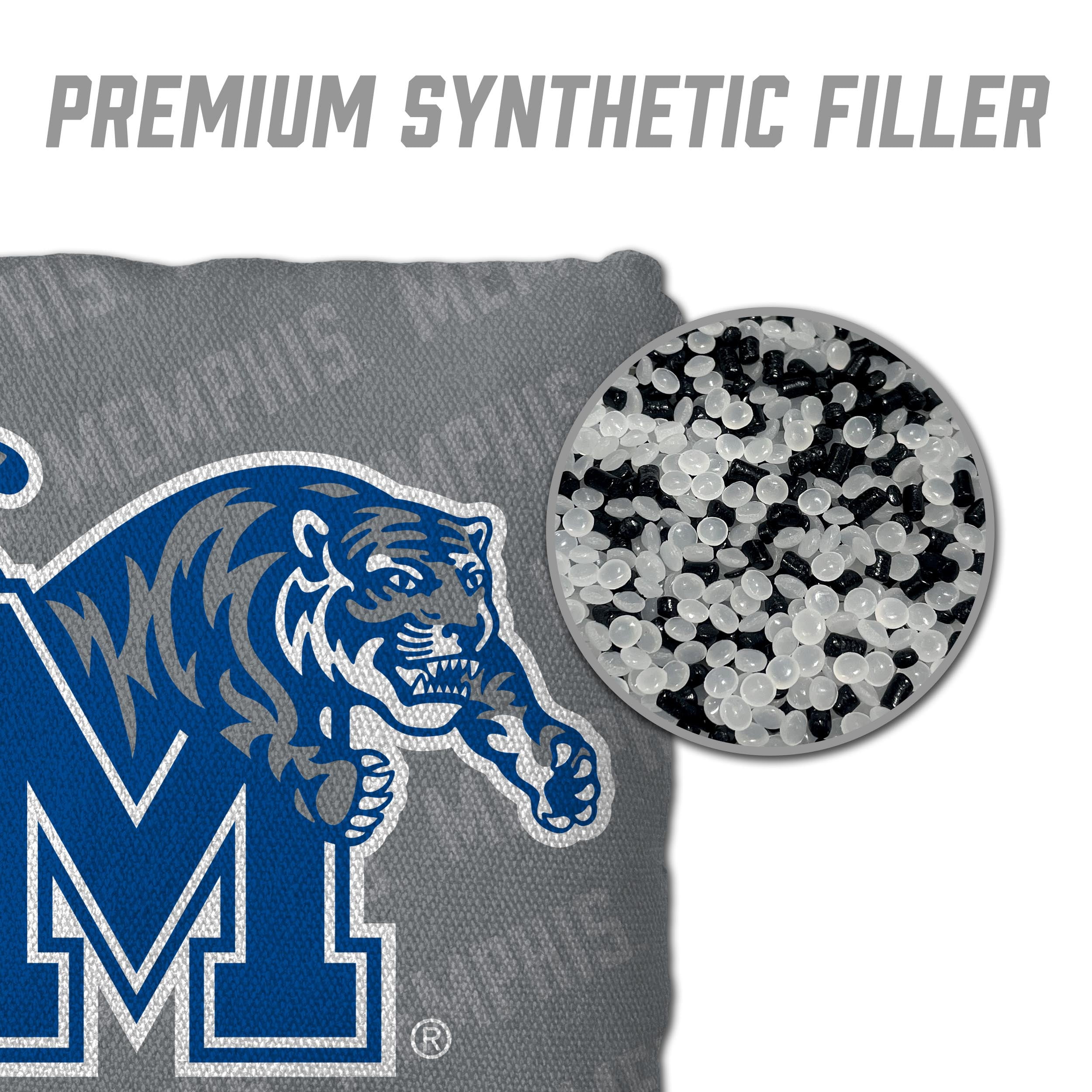 NCAA Memphis Tigers Cornhole Bags - 4PK - Grey
